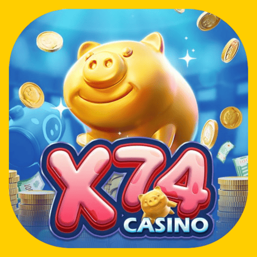 Imagem promocional da X74CASINO mostrando a plataforma e suas vantagens